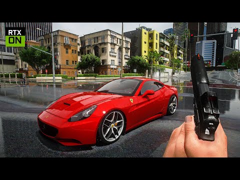GTA 5 Insane 8k Rain Reflection MOD - Ray-Tracing Ultra Graphics Raw Gameplay On RTX 3080 Ti