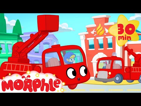Fire Truck Morphle VS the Real Fire Truck - My Magic Pet Morphle Superhero animation episodes