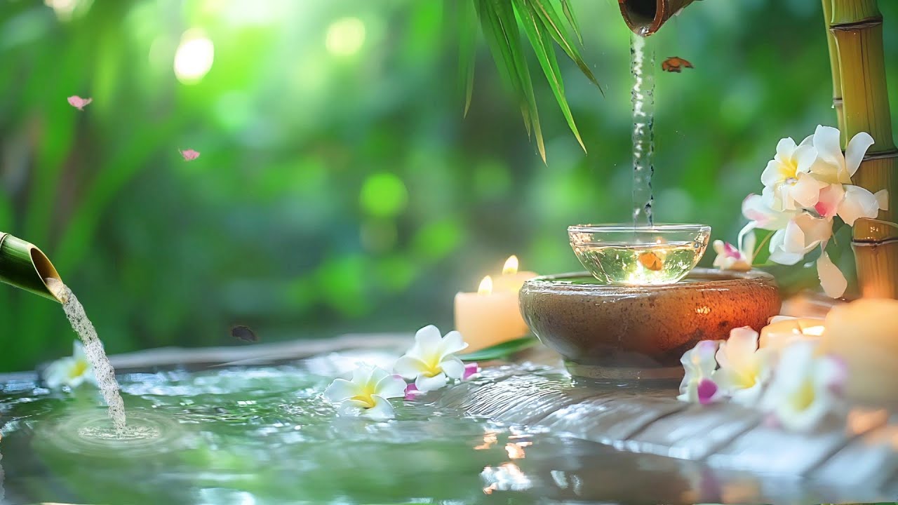 Gentle Water Flow & Relaxing Music: Tranquil Stream for Stress & Depression Healing