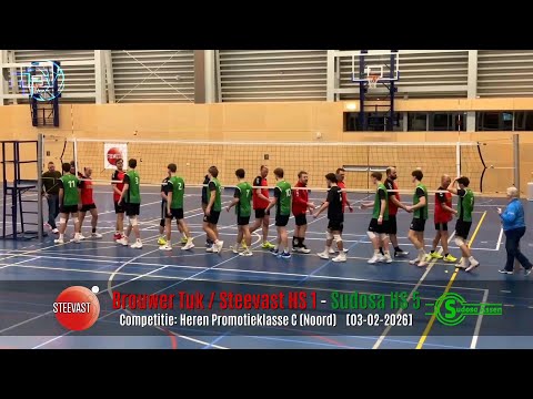 Volleybal Heren Promotieklasse C: Brouwer Tuk / Steevast H1 - Sudosa H5 [03-02-2026]