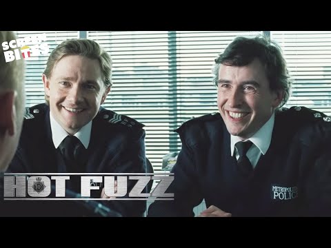 Steve Coogan & Martin Freeman's Cameo "Hello Nicholas" | Hot Fuzz | Screen Bites