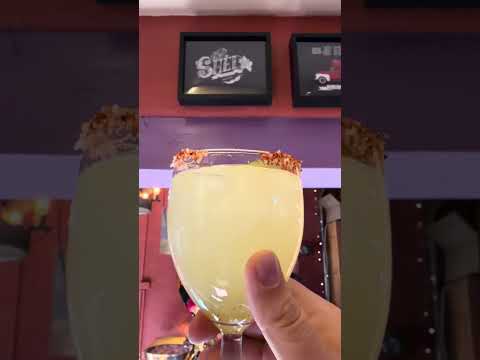 Sipping on a margarita at The Shed