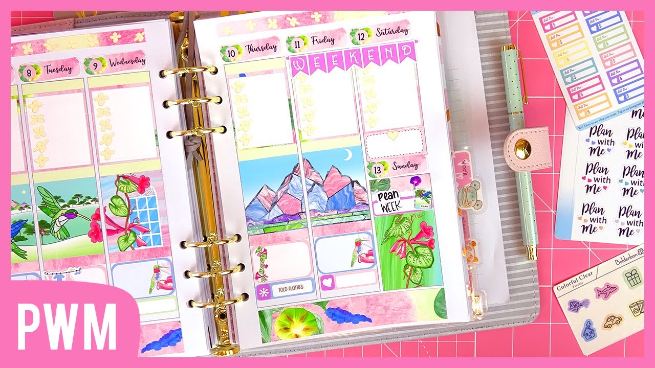 PLAN WITH ME 💚 Hummingbirds 💚 Bolderbon 💚 kikki.K A5 Planner