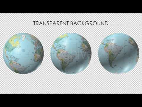 Rotating Globe World Map - 3 Views