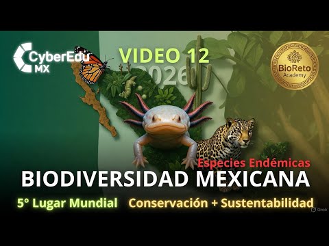 VIDEO 12: BIODIVERSIDAD MEXICANA - Conservación y Desarrollo Sustentable || CyberEdu MX - Anime ECOEMS 2026