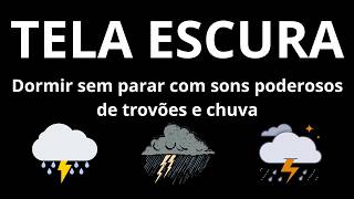 Relaxe E Durma Bem Com Chuva Torrencial E Trovões Ecoando Ao Fundo.