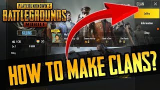 Pubg mobile how to create a clan