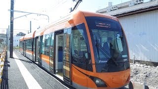 preview picture of video '福井鉄道　FUKURAM　F1000形　3両　入線～発車　田原町駅'