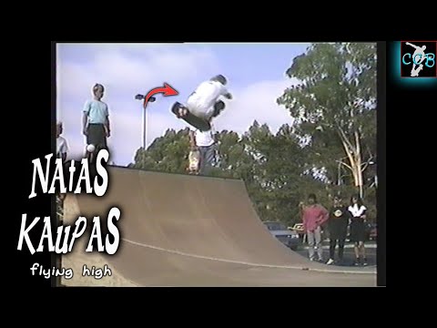 Thumbnail for OLD SCHOOL SKATEBOARDING Natas Kaupas SHREDDING the MINI ramp Flat BOARD no Nose back in the DAY. by Kodak B