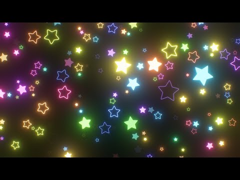 Abstract Rainbow Star Shapes Flashing Colorful Neon Light Spectrum 4K 60fps Wallpaper Background