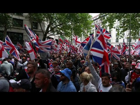 Video Thumbnail: Tens of thousands march at far-right protest in London | AFP