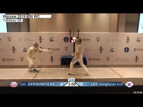2019 163 T08 04 M S Individual Warsaw POL WC PODIUM LEE KOR vs DERSHWITZ USA