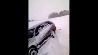 preview picture of video 'Car crash ice road truck crash. Russia'