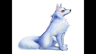 狼 イラストメイキング - Wolf illustration making