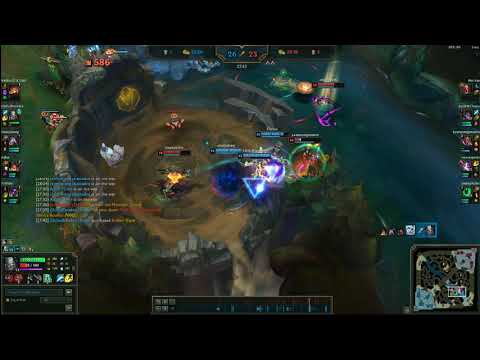 Viego kills Tryndamere over a wall