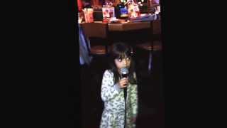 Sevdijana singing karaoke for my dad's birthday in Applebee's