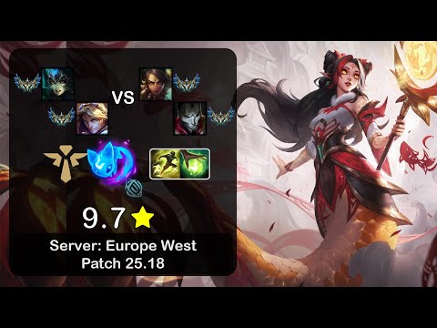 Nami Support + Ezreal vs Nidalee + Jhin - EUW Challenger - Patch 25.18