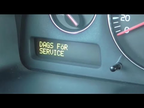 Nollställa serviceindikering på Volvo V70