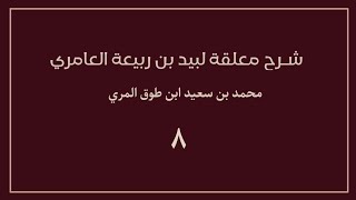 (٨) شرح معلقة لبيد بن ربيعة العامري image