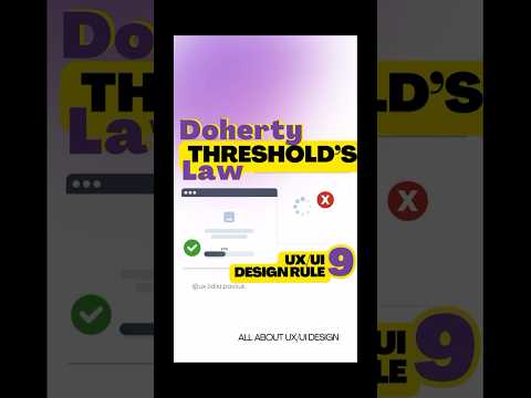 UX/UI Design Rule 9️⃣ | Law of Doherty Threshold 🤘