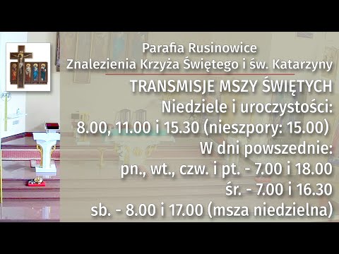Msza na żywo, parafia Rusinowice.  Transmisja mszy Rusinowice. RU01