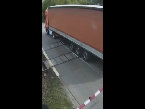 Passenger train plows through tractor trailer in Poland