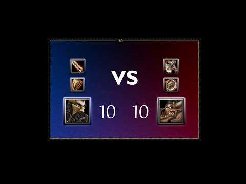 Taurens VS Knights -  10vs10 - 3/3 Upgrades