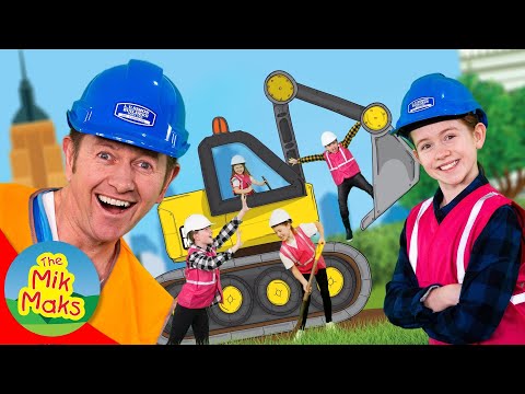 Digging Machines | Construction Vehicles Songs and Videos for Kids | The Mik Maks