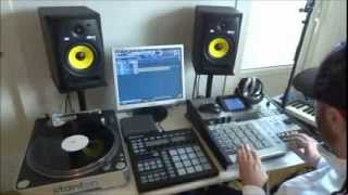 Deception beats on the MV 8800 making a quick hiphop joint