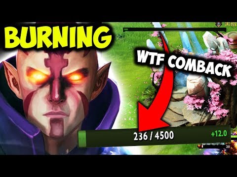 The Reason Why We Call Him Burning Anti Mage God - WTF 200 Hp Throne ComeBack Dota 2