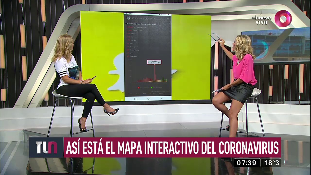 Así está el mapa interactivo del coronavirus