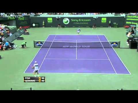 Djokovic vs Fish Miami 2011 Highlights