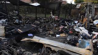 Firework starts garden blaze