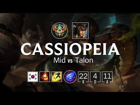 Cassiopeia Mid vs Talon - KR Challenger Patch 8.12