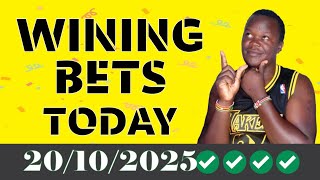 FOOTBALL PREDICTIONS TODAY 20/10/2025 SOCCER PREDICTIONS TODAY | BETTING TIPS, #footballpredictions
