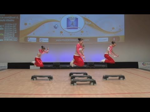 FISAF Fitness & Sports Aerobics European Championships 2017. FIN junior Petite Step: Grazia (RUS)