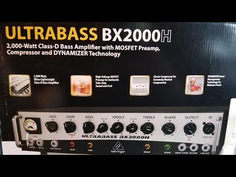 Behringer Ultrabass BX2000H unboxing and quick demo