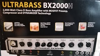 Video thumbnail for Behringer Ultrabass BX2000H unboxing and quick demo by mindlantern