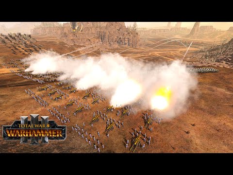 Bretonnia vs Greenskins - Guns of Bretonnia Mod | Total War WARHAMMER3 Thrones of Decay | 4K