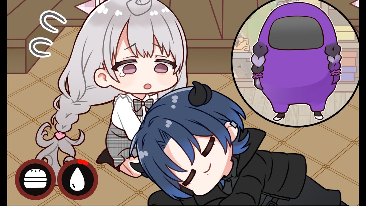 【ピザ屋手描き】にじさんじ組参戦回！定期的に算数問題を出される青くん【火威青/遠藤霊夢/狂蘭メロコ/アルランディス/昏昏アリア/とおこ/VCRGTA2/切り抜き漫画】