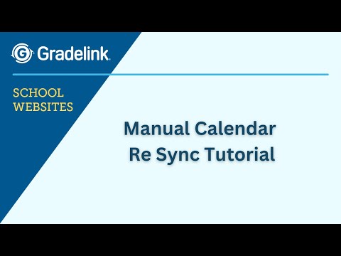 Manual Calendar Re Sync Tutorial