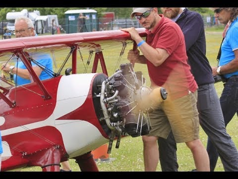 GIANT 55% SCALE  RC BOEING STEARMAN - VALACH 7 CYL 800cc RADIAL - LUDO AT WINGS & WHEELS - 2017