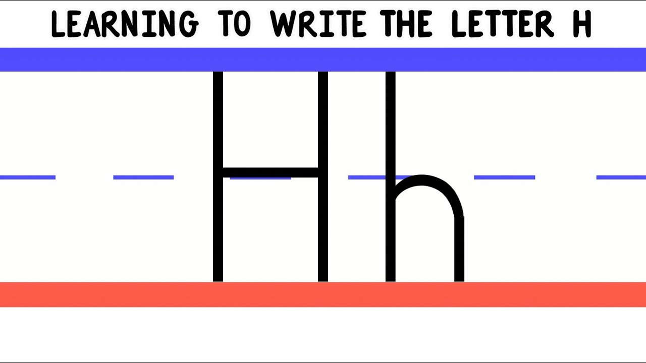Write the Letter H - ABC Writing for Kids - Alphabet Handwriting by 123ABCtv