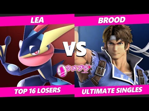Japan Smash Ultimate Tournament - Lea (Greninja) Vs. Brood (Richter) Umebura SP2 SSBU Top 16 Losers