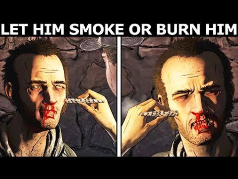 Let Abel Smoke, Burn Him Or Stub Out Cigarette - The Walking Dead Final Season 4 Episode 3