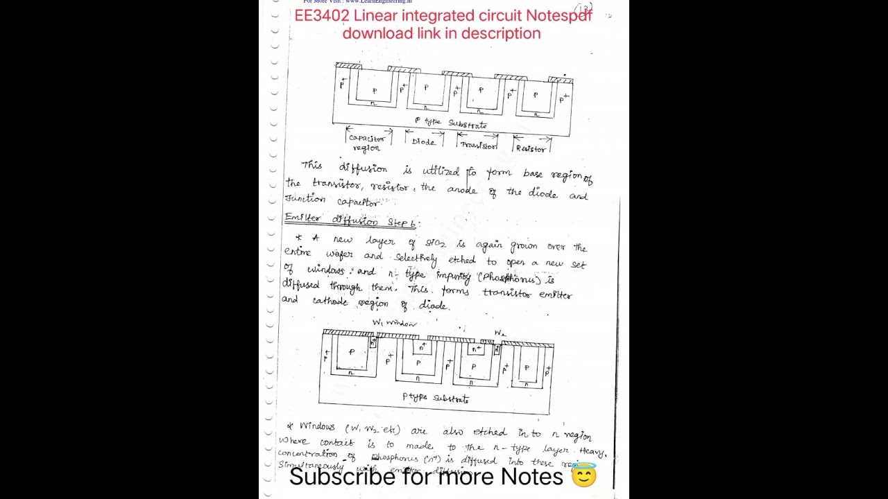 #EE3402 Linear Integrated Circuit Notes pdf downy#engineeringnotes#importantnotes