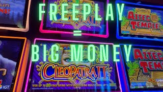 🎄 Cleopatra Slot Turns $100 Free Play into BIG CASH 🎁 #slots #casino #free 