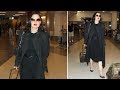 Dita Von Teese Keeps It Classy In All Black And Red Lipstick At LAX