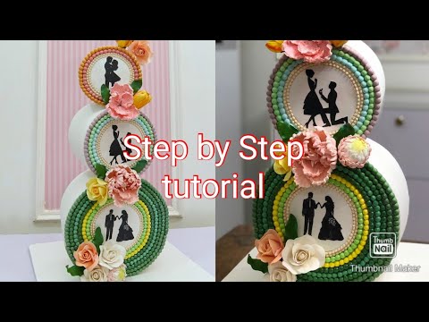 Gravity defying cake | Top forward cake | 3tier wedding cake