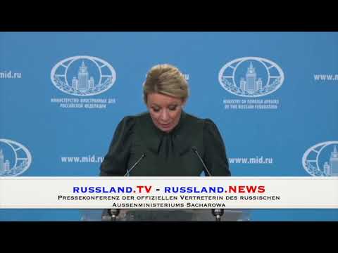 Pressekonferenz der offiziellen Vertreterin des russischen Außenministeriums Sacharowa